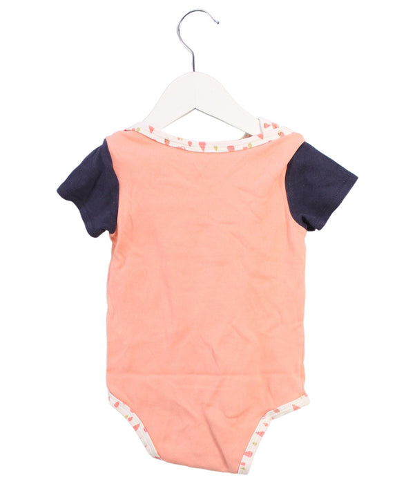 A Pink Short Sleeve Bodysuits from TinyBitz in size 12-18M for girl. (Back View)