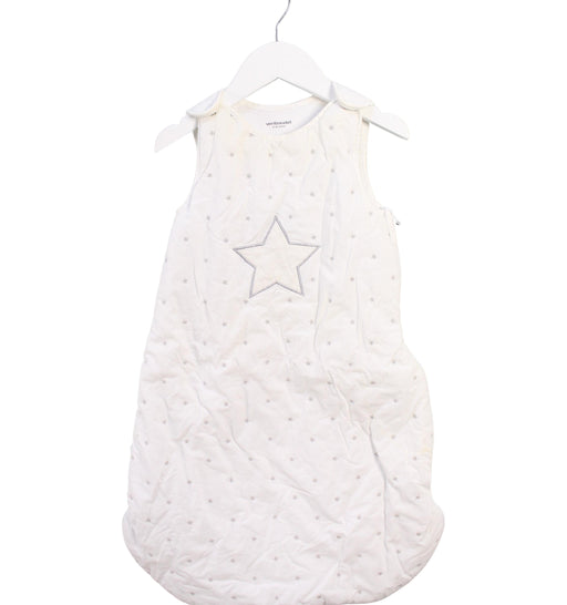 A White Sleepsacs from Vertbaudet in size 3-6M for neutral. (Front View)