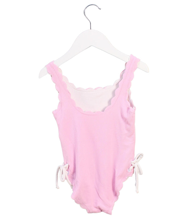 A Pink Swimsuits from Seed in size 3T for girl. (Back View)