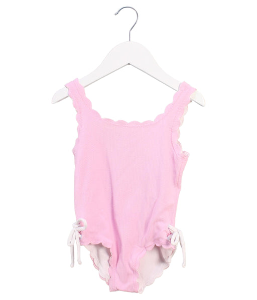 A Pink Swimsuits from Seed in size 3T for girl. (Front View)