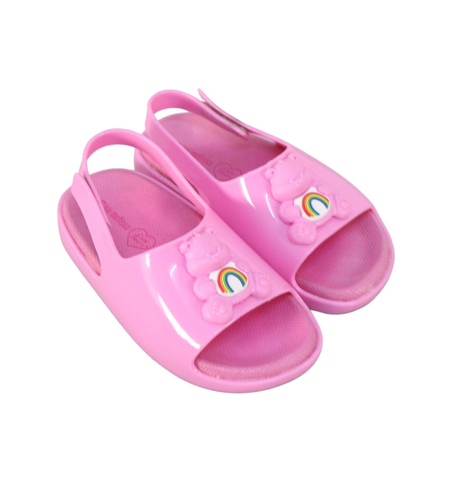 A Pink Sandals from Mini Melissa in size 5T for girl. (Front View)