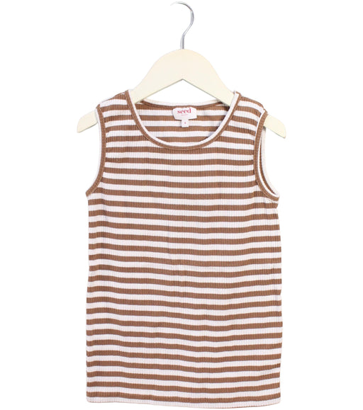 A Brown Sleeveless Tops from Seed in size 9Y for girl. (Front View)