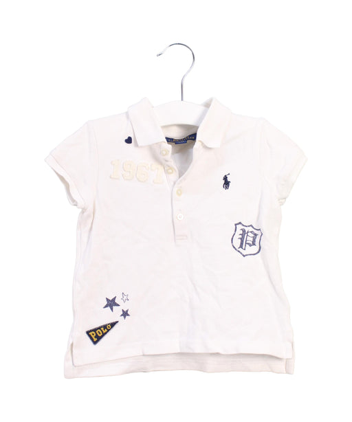 A White Short Sleeve Polos from Polo Ralph Lauren in size 2T for neutral. (Front View)