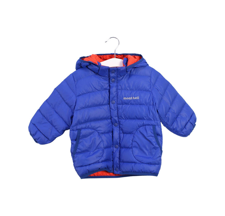 A Orange Puffer/Quilted Jackets from Mont-bell in size 18-24M for boy. (Front View)