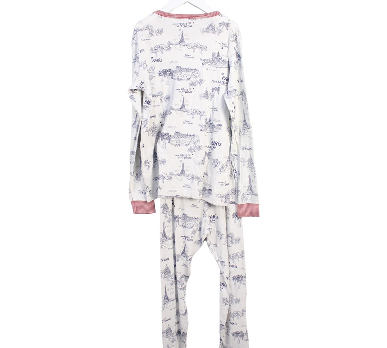 A White Pyjama Sets from Petit Bateau in size 12Y for boy. (Back View)