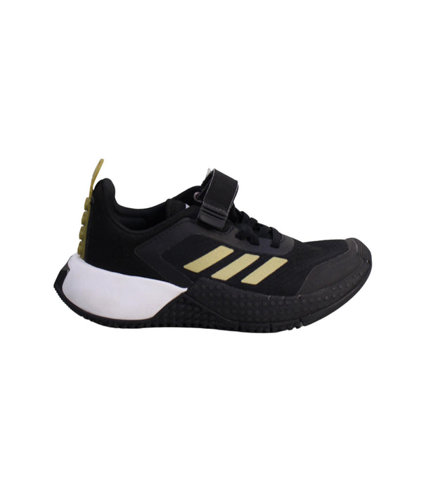 A Black Sneakers from Adidas in size 9Y for boy. (Back View)