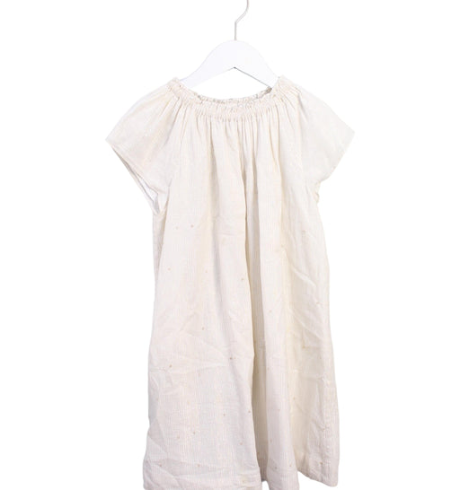 A White Short Sleeve Dresses from Velveteen in size 8Y for girl. (Front View)