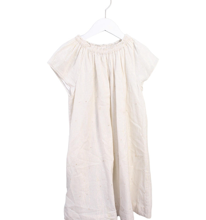 A White Short Sleeve Dresses from Velveteen in size 8Y for girl. (Front View)