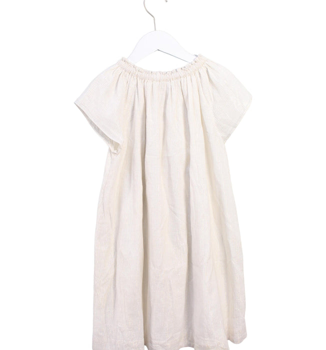 A White Short Sleeve Dresses from Velveteen in size 8Y for girl. (Back View)