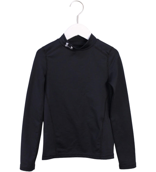 A Black Long Sleeve Tops from Under Armour in size 8Y for boy. (Front View)