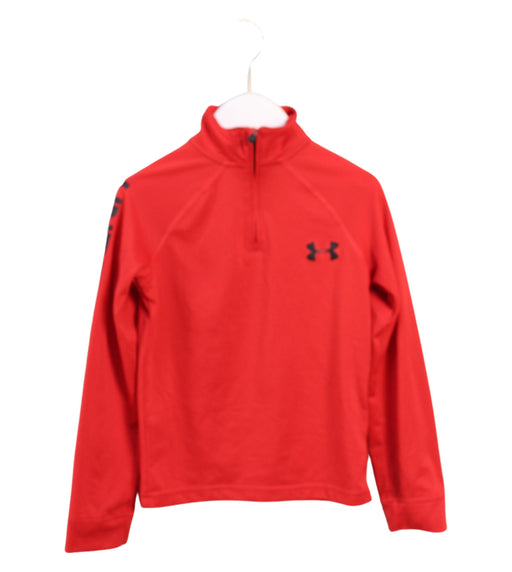 A Red Long Sleeve Tops from Under Armour in size 7Y for girl. (Front View)