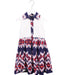 A White Sleeveless Dresses from Oscar de la Renta in size 5T for girl. (Front View)