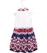 A White Sleeveless Dresses from Oscar de la Renta in size 5T for girl. (Back View)