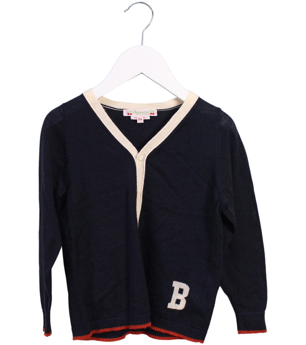 A Navy Cardigans from Bonpoint in size 3T for boy. (Front View)