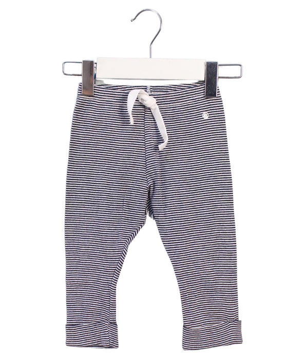 A Navy Casual Pants from Petit Bateau in size 6-12M for boy. (Front View)