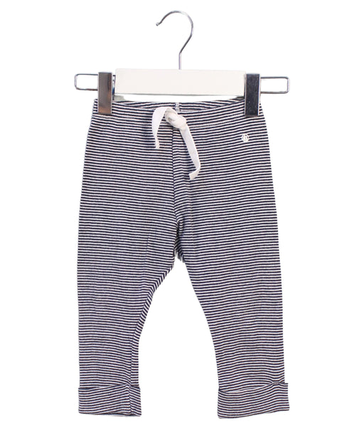 A Navy Casual Pants from Petit Bateau in size 6-12M for boy. (Front View)