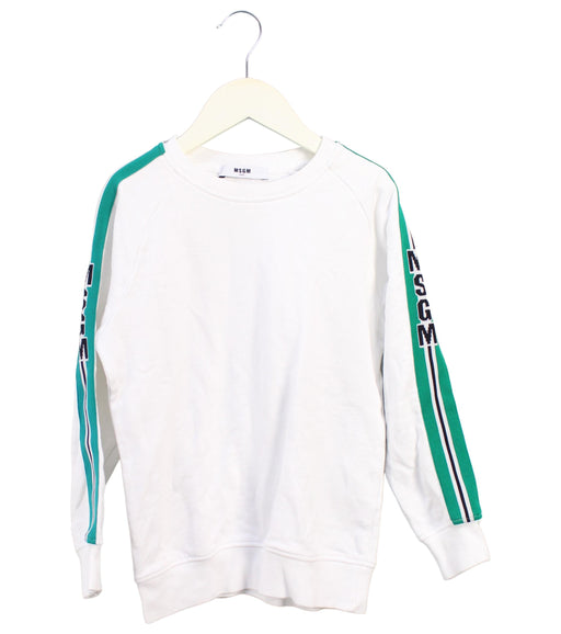 A White Crewneck Sweatshirts from MSGM in size 8Y for boy. (Front View)