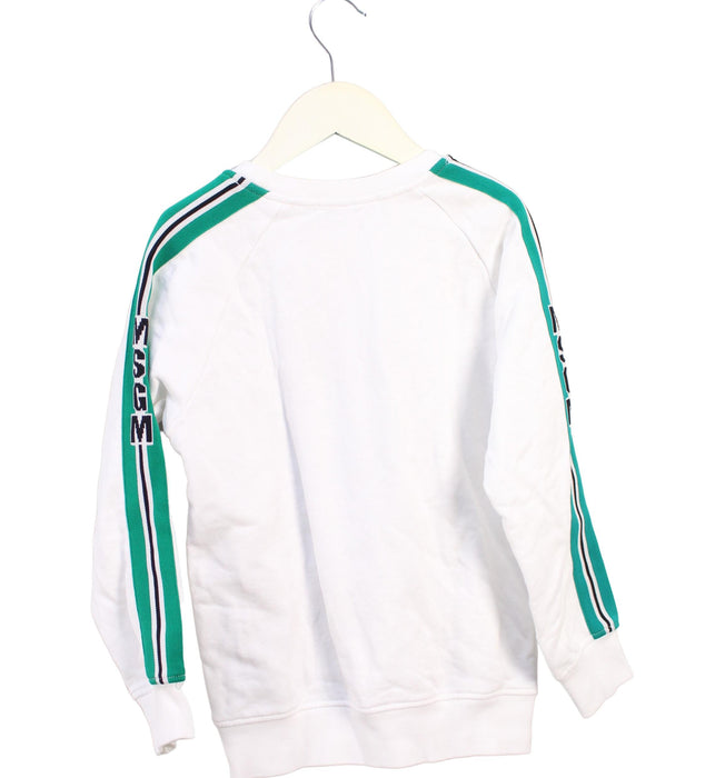 A White Crewneck Sweatshirts from MSGM in size 8Y for boy. (Back View)