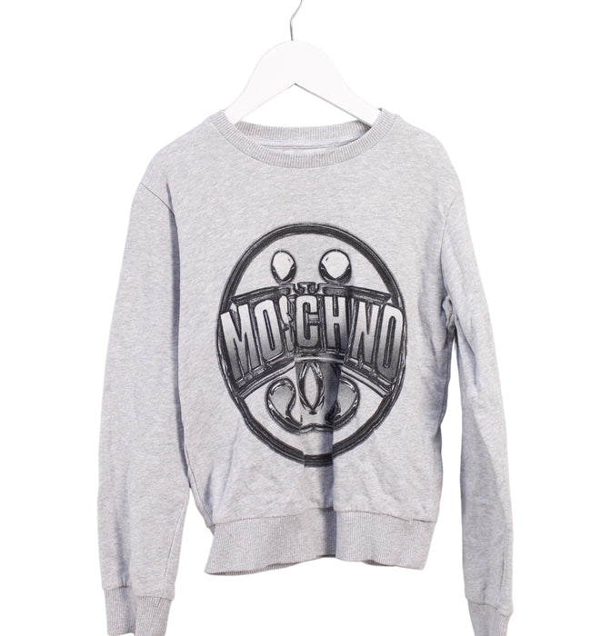 A Grey Crewneck Sweatshirts from Moschino in size 8Y for boy. (Front View)