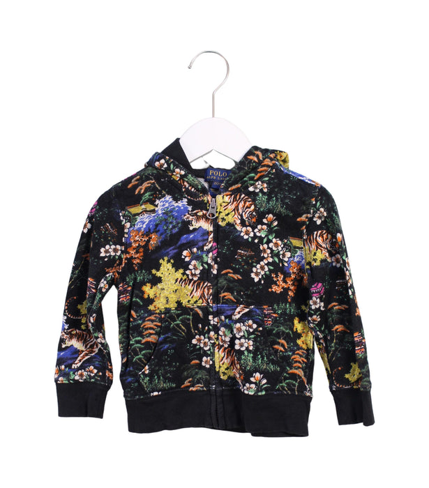 A Black Zippered Sweatshirts from Polo Ralph Lauren in size 2T for girl. (Front View)