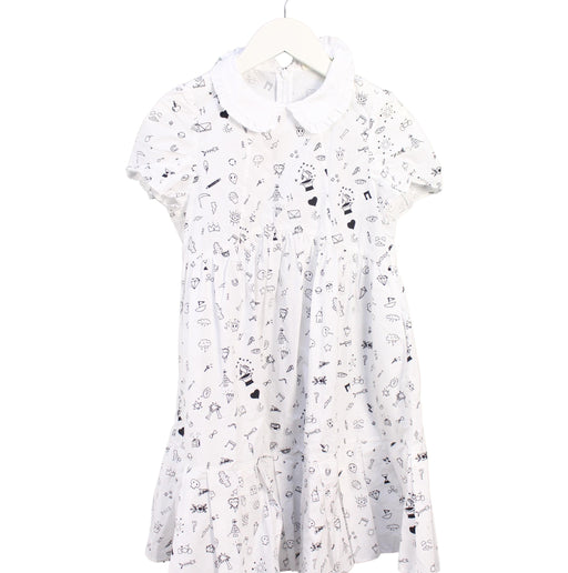 A White Short Sleeve Dresses from Bora Aksu in size 8Y for girl. (Front View)