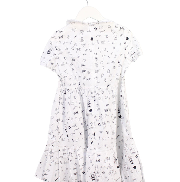 A White Short Sleeve Dresses from Bora Aksu in size 8Y for girl. (Back View)