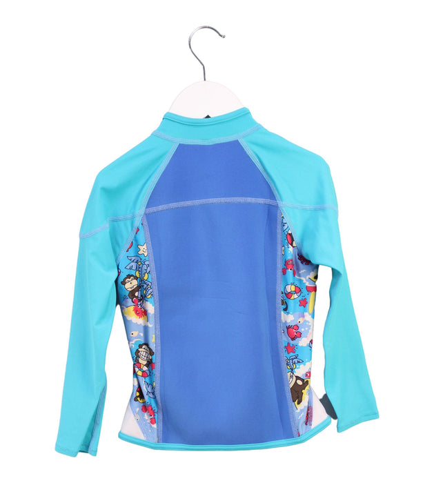 A Blue Rash Guards from Arena in size 5T for boy. (Back View)