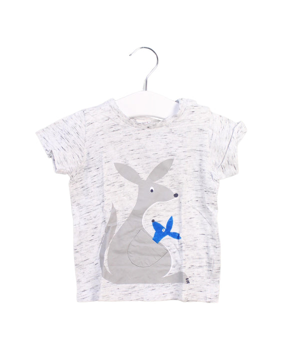 A White Short Sleeve T Shirts from Seed in size 6-12M for girl. (Front View)