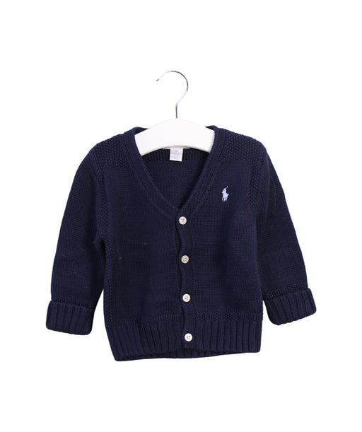 A Blue Cardigans from Ralph Lauren in size 6-12M for boy. (Front View)