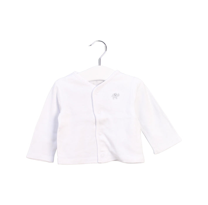 A White Cardigans from The Little White Company in size 0-3M for neutral. (Front View)