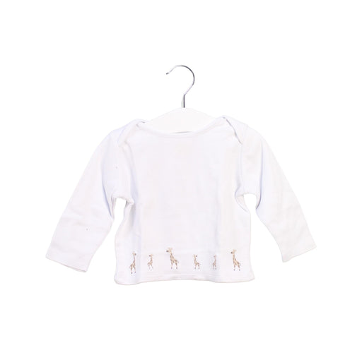 A White Long Sleeve Tops from The Little White Company in size 3-6M for neutral. (Front View)