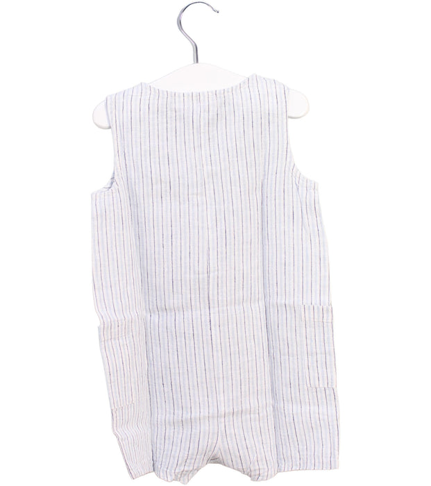 A White Rompers from The Little White Company in size 12-18M for boy. (Back View)