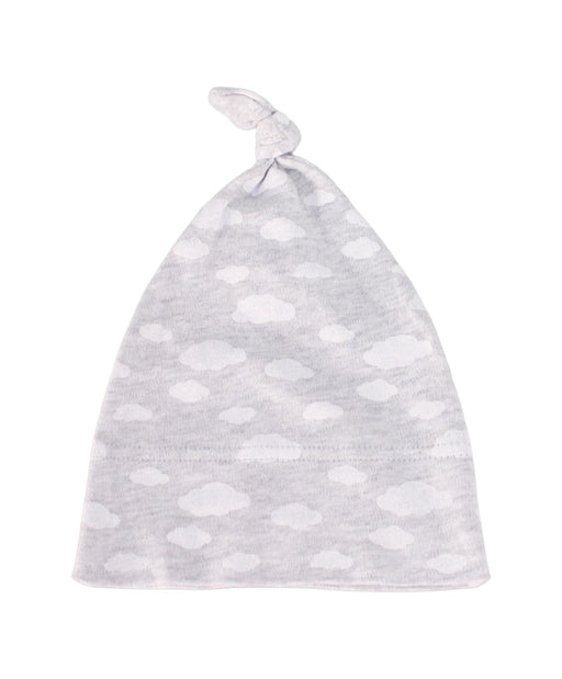 A Grey Beanies from The Little White Company in size 0-3M for boy. (Front View)