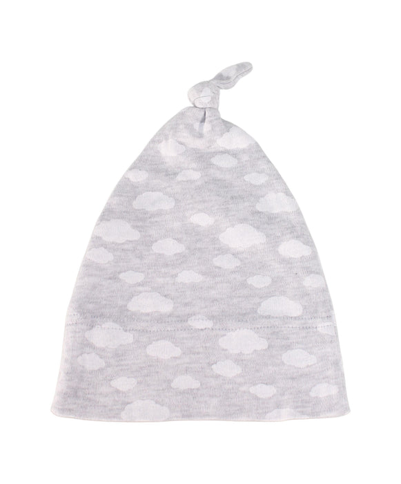 A Grey Beanies from The Little White Company in size 0-3M for boy. (Back View)