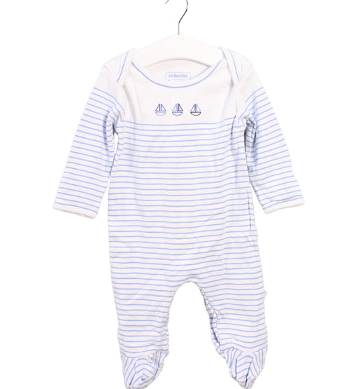 A Blue Onesies from Jojo Maman Bébé in size 6-12M for boy. (Front View)