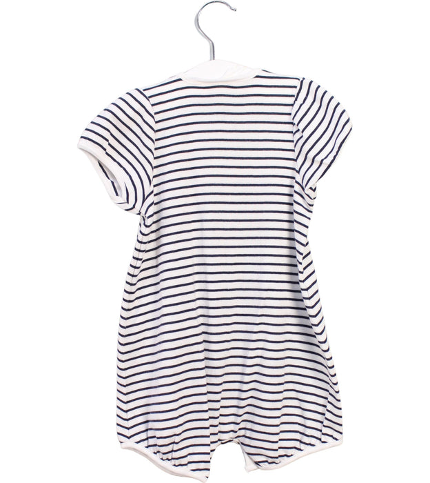 A White Short Sleeve Rompers from Petit Bateau in size 6-12M for girl. (Back View)