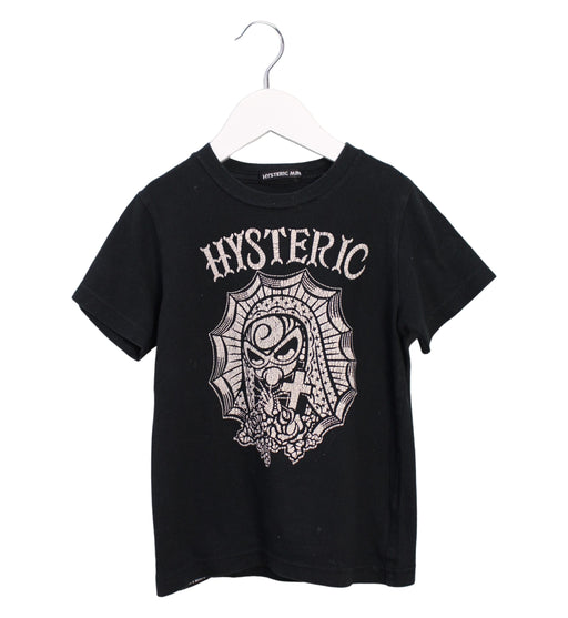 A Black Short Sleeve T Shirts from Hysteric Mini in size 4T for boy. (Front View)