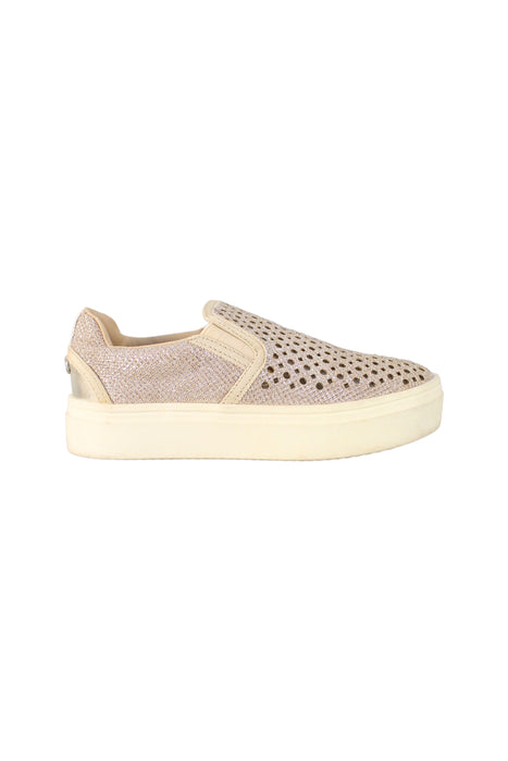 A Gold Slip Ons from Stuart Weitzman in size 5T for boy. (Back View)