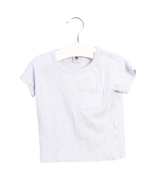 A Blue Short Sleeve T Shirts from Petit Bateau in size 12-18M for boy. (Front View)