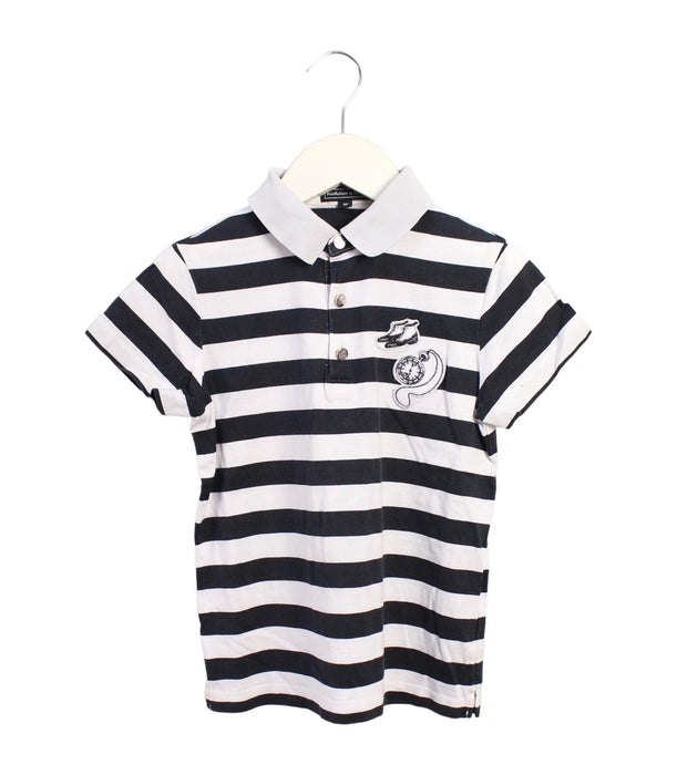 A Black Short Sleeve Polos from Nicholas & Bears in size 3T for boy. (Front View)