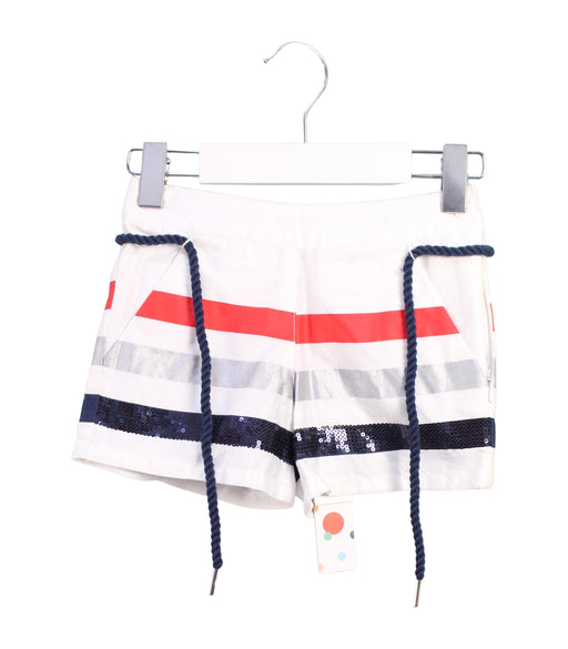 A White Shorts from Boboli in size 2T for girl. (Front View)