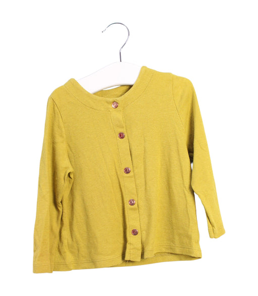 A Yellow Cardigans from Petit Bateau in size 18-24M for girl. (Front View)