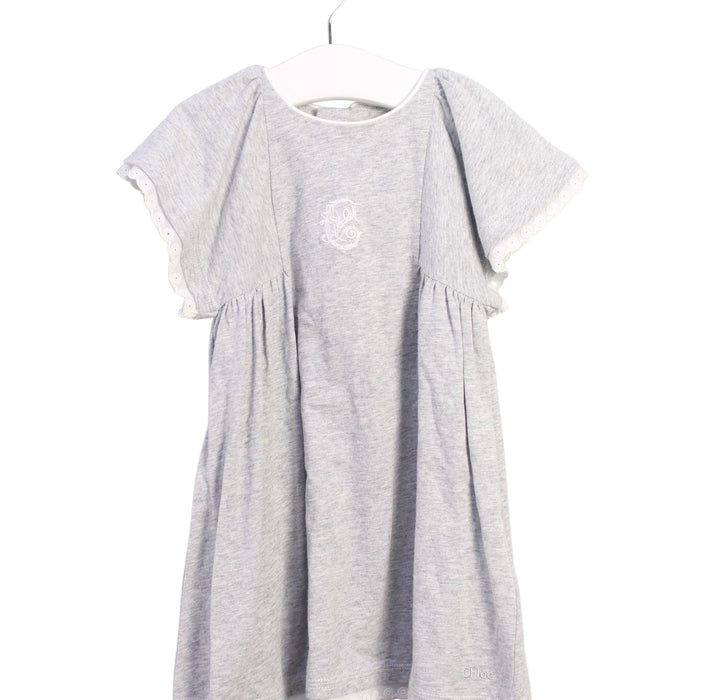 A Grey Short Sleeve Dresses from Chloe in size 12-18M for girl. (Front View)