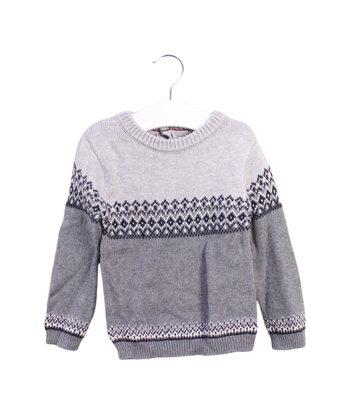 A Grey Knit Sweaters from Jacadi in size 2T for girl. (Front View)