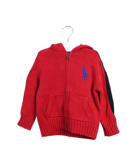 A Red Knit Sweaters from Polo Ralph Lauren in size 2T for girl. (Front View)