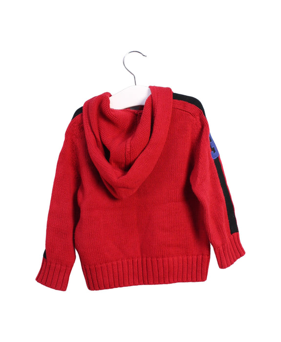 A Red Knit Sweaters from Polo Ralph Lauren in size 2T for girl. (Back View)