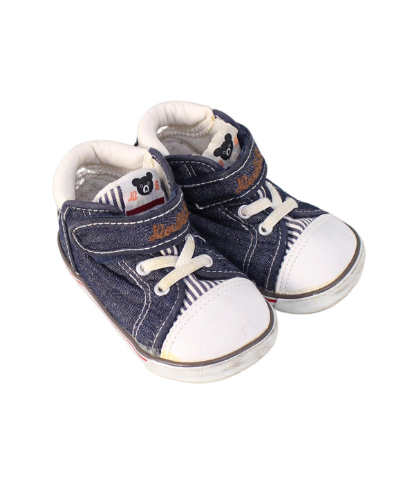 A Blue Sneakers from Miki House in size 18-24M for boy. (Front View)