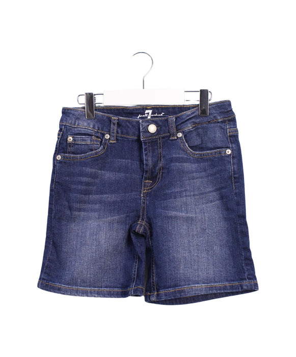 A Blue Shorts from 7 For All Mankind in size 12Y for girl. (Front View)