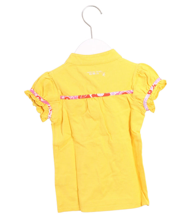 A Yellow Short Sleeve Polos from Shanghai Tang in size 2T for girl. (Back View)