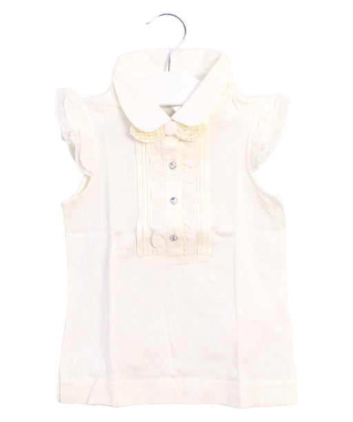 A White Sleeveless Tops from Nicholas & Bears in size 4T for girl. (Front View)